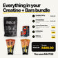 Creatine + Bars bundle: creatine 500 g, 2 protein bars, 2 free protein bars (Peanut Butter Choc or Salted Caramel), free G-Shot box, free delivery